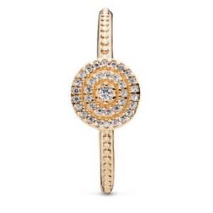 RADIANT ELEGANCE RING, 14K GOLD & CLEAR CZ
